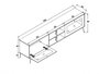 Hanah Home Hazeran 180 Soporte para TV Roble